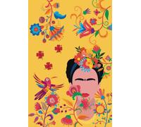 Premium Notebook Rose el Rose Frida Kahlo Collektion 6" x 9" A5 15,24 x 22,86 cm 156 lined pages with Frida Kahlo motifs