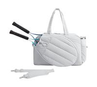 Premium Nylon Tennis Bag With Front Storage For 2 Rackets Reinforced Handles For Active Lover Sport Casual Use Quick Access Side Pockets Bag