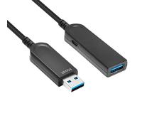 Microconnect MC-USB3.0AAF25AOP cavo USB USB 3.2 Gen 2 [3.1 Gen 2] 25 m USB A Ner