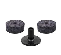 Premium Percussion - Set di accessori per batteria a percussione con base a flangia e rondelle in feltro per ioni superiori, kit essenziale per batteristi, supporto per piatti