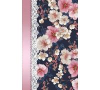 Premium Pocket Journal No. 1: Midnight Sophistication: 5"x8" Narrow Ruled Notebook with Signature Bow Detail and Vintage Lace-Inspired Interior