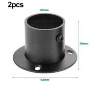 Premium Qualità Acciaio Supporto Guida Guardaroba Flangia Con Taglio Presa Paio