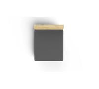 Premium Ranforce Double Fitted Sheet, 100% cotone, antracite, 140 x 190 + 30 cm | Soft, Durable, Cozy Bedrooms & Stylish Decor