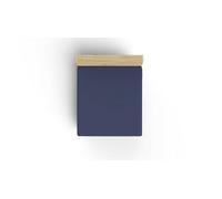 Premium Ranforce Double Fitted Sheet, Dark Blue, 140 x 190 + 30 cm | 100% cotone, 155 thread Count, 117 g/m² | Lavabile in lavatrice a 30 °C, morbido e durevole