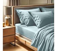Premium Ranforce King Fitted Sheet (160 x 200 + 30 cm), colore menta, 100% cotone, 145 thread Count | Lavabile in lavatrice a 30 °C | Soft & Durable Bedding