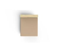 Premium Ranforce - Lenzuolo con angoli, 100% cotone, 150 x 200 + 30 cm, 155 fili, beige, morbido, resistente e lavabile in lavatrice a 30 °C
