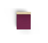 Premium Ranforce - Lenzuolo con angoli, 100% cotone, 160 x 200 + 30 cm, 155 fili, viola, morbido, resistente e lavabile in lavatrice a 30 °C per il massimo comfort