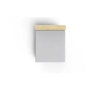 Premium Ranforce - Lenzuolo singolo XL, 100% cotone, 100 x 200 + 40 cm, 155 fili, morbido, resistente, lavabile in lavatrice a 30 °C, colore: grigio