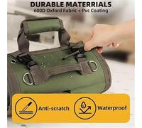 Premium Roll Up Tool Bag, Portable Tool Roll Up Bag, Heavy Duty Portable Tool Organizer with Detachable Pouches, Oxford Fabric, for Mechanic Electrician Motorcycle (Green)