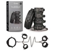 Premium set EasyToys 6 Pezzi Full Restraint kit Bondage Polsi Caviglie Nero