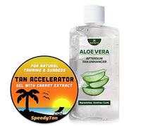 Premium Tan Accelerator Gel - per uso lettino e abbronzatura naturale - acceleratore naturale dell'abbronzatura con olio di carota - marchio con sede nel Regno Unito