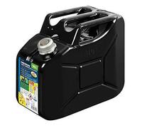 Premium, tanica carburante in metallo auto camper jeep camion - 10 litri - Nero