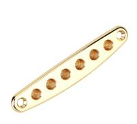 Premium Through-Body Guitar String Ferrules for Telecaster - Zinc Alloy Gold-Plated Electric Bridge Mounting Hardware Enhanced and Vintage
