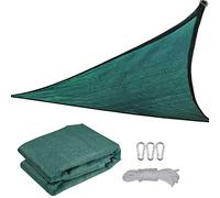 Premium Triangular Sun Shade Sail - UV Resistant 100% HDPE Canopy for Outdoor Garden Patio & Party Use -Easy to Install with Rope (5x5x5m Green)
