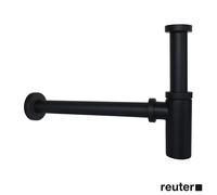 PREMIUM Universal sifone di design 1 1/4 pollici x 32 mm, PR1084, allround nero opaco [Rubinetteria Bagno > Sistemi di Scarico]