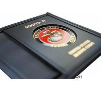 Premium US Fatto IN Vera Pelle Nera Portafoglio, Nascosto Logo, 8.9cm x 11.4cm