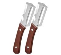 Premium Vegetable Peeler With Wooden Handle And Bottle Opener,Stainless Multi-Functional Vegetable Peeler For Fruit Potato Pumpkin Papaya