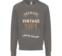 Premium Vintage 44° Compleanno 1981 Uomo Felpa Maglione