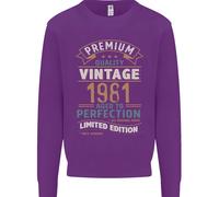 Premium Vintage 44° Compleanno 1981 Uomo Felpa Maglione