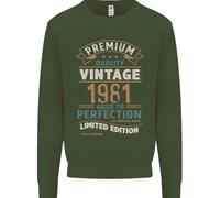 Premium Vintage 44° Compleanno 1981 Uomo Felpa Maglione