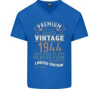 Premium Vintage 81st Compleanno 1944 Uomo Scollo A V Cotone T-Shirt