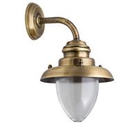 Premium Wandleuchte Ottone Vetro Inossidabile IP43 Marittima Esterni Casa Hof