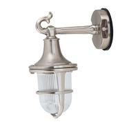 Premium Wandleuchte Santorini Nichel Ottone IP64 Marittima Luce per Esterni Casa