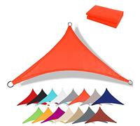Premium Waterproof Triangle Sun Shade Sail - 95% UV Protection Canopy - Seamless Oxford Fabric - Ideal for Outdoor Patio & Garden (4.5x4.5x4.5 m Orange)