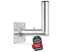 Premium X 25 cm Supporto da Parete in Alluminio per Parabola Satellitare Supporto da Muro per Antenna Satellitare in Alluminio 250 mm
