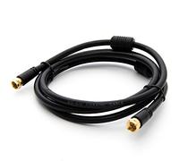 Premium X Basic-Line, cavo antenna SAT TV, 2,5 m, cavo coassiale con filtro di alimentazione guaina HDTV 4K, nero