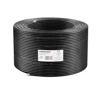 Premium X Cavo di rete CAT 7 per esterni, 100 m, S/FTP, PE, AWG23/1, 10 Gbps, doppia schermatura, resistente alle intemperie, ai raggi UV, in rame, nero