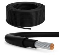 Premium X Cavo solare 50m 6 mm² H1Z2Z2-K - 1500V CC Cavo solare - rame stagnato - Resistente ai raggi UV e flessibile - Cavo solare PV per impianto solare, modulo, inverter - Nero