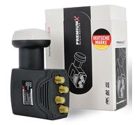 Premium X Deluxe Quattro LNB per Ricezione satellitare Digitale DVB-S2 per più utenti con Multiswitch HD, HD +, FullHD, UHD 4K e 8K