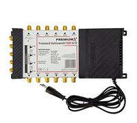 Premium X PXMS Multiswitch 9/12 con alimentatore - 2 posizioni satellitari su 12 uscite - Supporta Digital HDTV FullHD 4K UHD 8K Compatibile