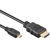 PremiumCord 4K High Speed Cavo HDMI A a HDMI Micro D M/M, 4,95 Gbit/s, Compatibile Video 4K@30Hz, Full HD 1080p, Deep Color, HDCP, HDR, Connettori Placcati Oro, Nero, 3 m