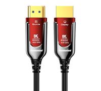 PREMIUMCORD 8K Cavo in Fibra Ottica HDMI 2.1, Velocità Ultra Elevata 48 Gbit/s, 3D, EDID, ARC, HDR, Risoluzione 8K@60Hz 4320p, 4K@240Hz, Compatibile con PS5, Xbox Series X, PC, TV, Placcato Oro, 30 m