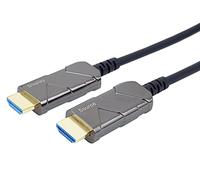 PremiumCord Cavo in Fibra Ottica HDMI 2.1 Attivo Ultraveloce Ottico 8K, 48 Gbps, HDMI 2.1, 3D, EDID, Arc, Risoluzione Video 8K@60Hz, Placcato Oro, Lunghezza 10 m