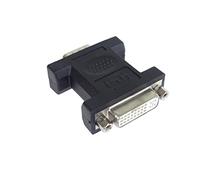 PremiumCord Adattatore da DVI a VGA, spina VGA (15 poli) - DVI-I (24 + 5) femmina, nichelato, colore nero