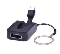 PremiumCord - Adattatore da USB 3.1 Tipo C Maschio a DisplayPort Femmina, Cavo Pieghevole e Anello Portachiavi