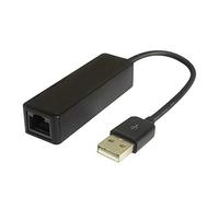 PremiumCord Adattatore da USB a Gigabit RJ45 Ethernet 10/100 Mbps, LAN, USB 2.0 Tipo A Maschio a RJ45 Femmina Cat5/6/7, Nero, 20 cm