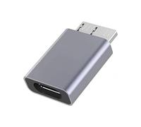 PremiumCord Adattatore da USB-C a USB 3.0 Micro B femmina a maschio, super velocità, 5 Gbps, in alluminio, grigio siderale