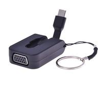 PremiumCord Adattatore da USB-C a VGA, Cavo Pieghevole e Portachiavi, da USB 3.1 Tipo C Maschio a VGA Femmina, risoluzione Full HD 1080p 60Hz, Nero