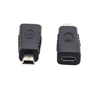 PremiumCord Adattatore Micro USB 2.0 a Mini USB 2.0 5 pin, femmina a maschio, colore nero