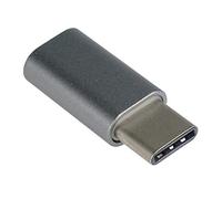 PremiumCord - Adattatore USB 3.1, connettore C/Spina - USB 2.0 Micro-B/Femmina, Grigio Metallo
