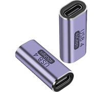 PremiumCord Adattatore USB 4, da USB-C Femmina a Femmina F/F, Ultraveloce 40 Gbit/s, Porta Type-C, Alluminio, Colore Grigio Spazio