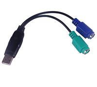PremiumCord Adattatore USB a PS/2 USB 2.0 per mouse e tastiera