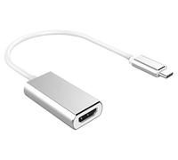 PremiumCord Adattatore USB-C a HDMI 4K, alloggiamento in Alluminio, USB 3.1 Tipo C Maschio a HDMI Femmina, risoluzione 4K 2160p 60Hz, Colore Bianco