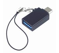 PremiumCord Adattatore USB-C a USB 3.0, OTG, USB 3.1 Tipo C, Presa USB 3.0 Tipo A, Nero con Occhiello per Appendere, kur31-18