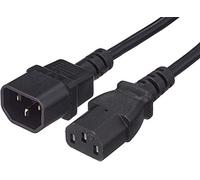 PremiumCord Alimentatore per PC 230V 5m, Prolunga IEC 320, Presa di Corrente, IEC 320 C13 a C14, Cavo di Alimentazione, Colore Nero