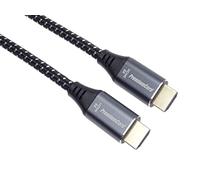 PremiumCord Cavo 8K Ultra High Speed HDMI 2.1 M/M 48Gbps con Ethernet, Risoluzione Video 8K@60Hz, Deep Color, 3D, EDID, ARC, HDR, Schermato 3X, Cavo Tessile Intrecciato, Placcato Oro, Lunghezza 1 m